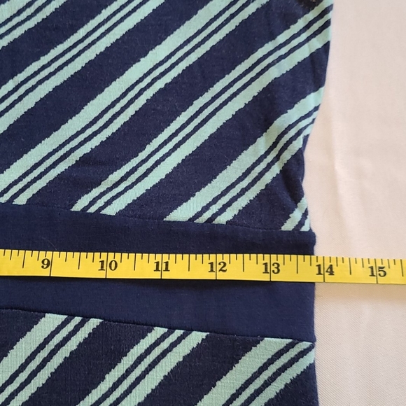 Blue stripped long sleeveless tank dress. S Petite - Picture 5 of 7